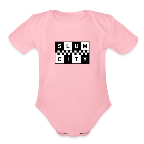 Slum City Logo - Organic Short Sleeve Baby Bodysuit