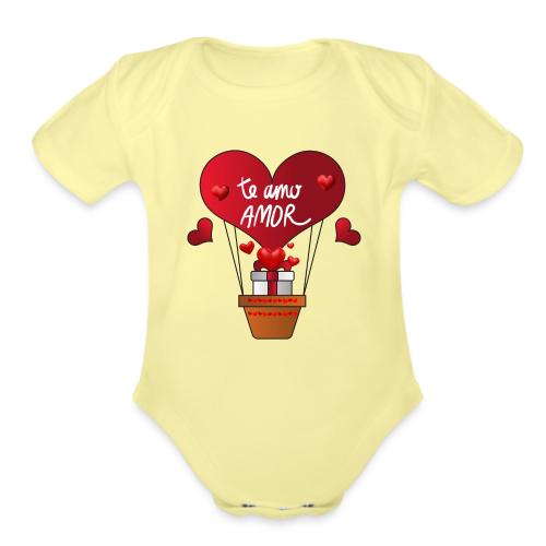 Fashion Valentine's Day Hearts, Gifts February 14 - Organic Short Sleeve Baby Bodysuit