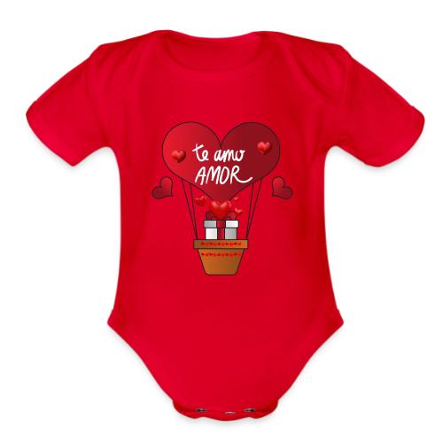 Fashion Valentine's Day Hearts, Gifts February 14 - Organic Short Sleeve Baby Bodysuit