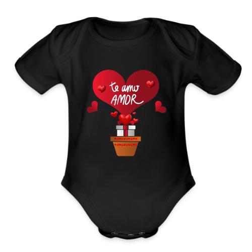 Fashion Valentine's Day Hearts, Gifts February 14 - Organic Short Sleeve Baby Bodysuit