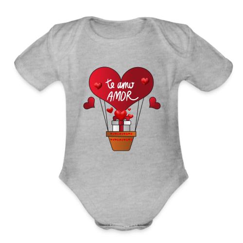 Fashion Valentine's Day Hearts, Gifts February 14 - Organic Short Sleeve Baby Bodysuit