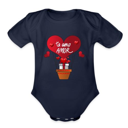 Fashion Valentine's Day Hearts, Gifts February 14 - Organic Short Sleeve Baby Bodysuit