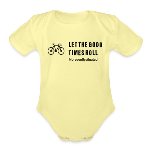 good times bike - Organic Short Sleeve Baby Bodysuit