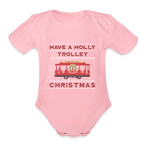 holly trolley - Organic Short Sleeve Baby Bodysuit
