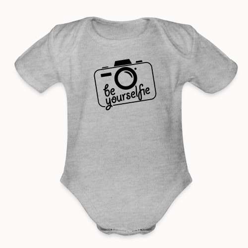 Be Yourselfie Camera iPhone 7/8 Rubber Case - Organic Short Sleeve Baby Bodysuit