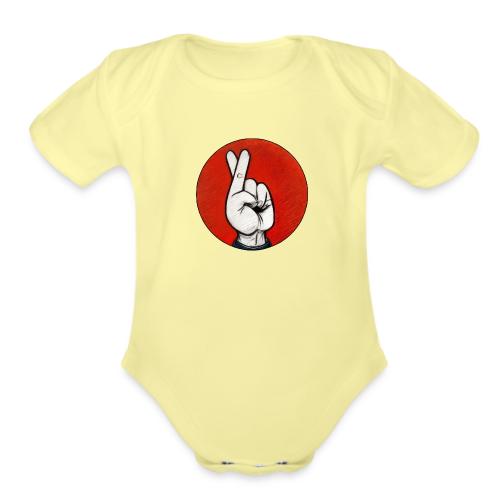 The Fakist Logo - Organic Short Sleeve Baby Bodysuit