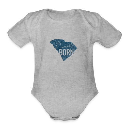 Greenville Born_Blue - Organic Short Sleeve Baby Bodysuit