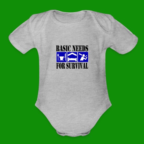 Softball/Baseball Basic Needs - Organic Short Sleeve Baby Bodysuit