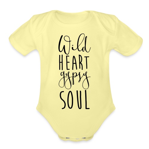 Cosmos 'Wild Heart Gypsy Sould' - Organic Short Sleeve Baby Bodysuit