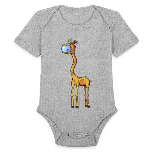 Cyclops giraffe - Organic Short Sleeve Baby Bodysuit