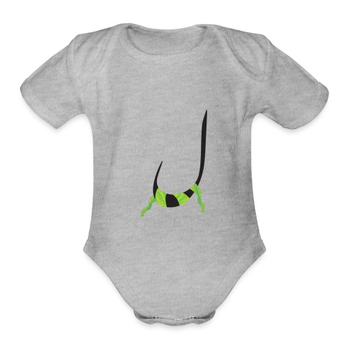 T-shirt_letter_L - Organic Short Sleeve Baby Bodysuit