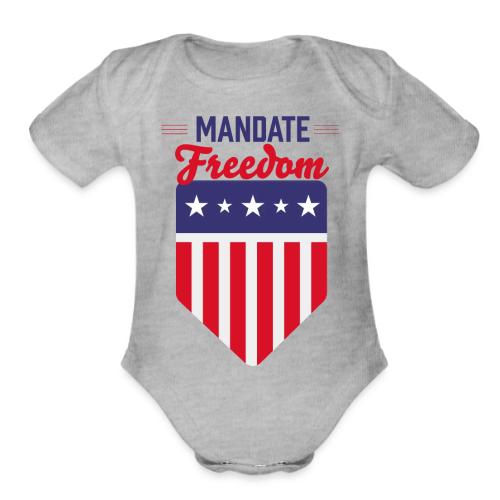 Mandate Freedom (light) - Organic Short Sleeve Baby Bodysuit