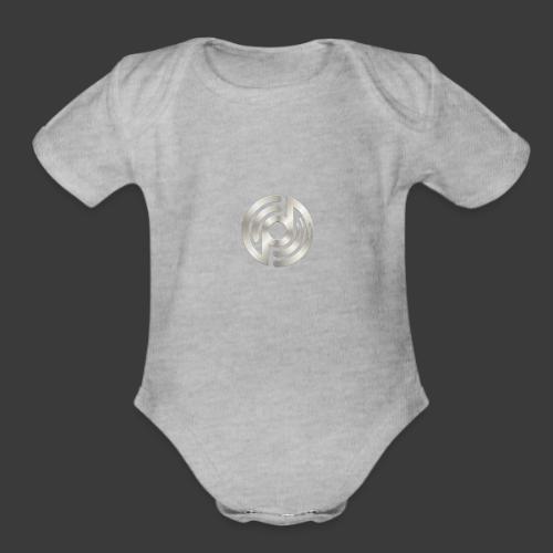 Open Musicians Collective Chrome Logo - Organic Short Sleeve Baby Bodysuit