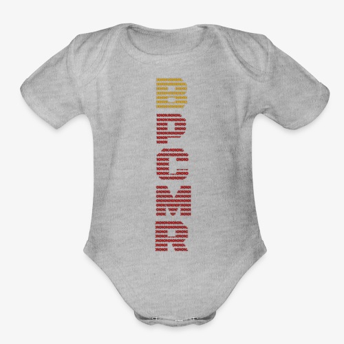 Vertical BPCMR Binary Logo - Organic Short Sleeve Baby Bodysuit