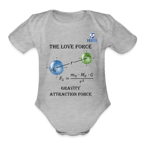 Newton Gravity MuMeG with UBWise logo - Organic Short Sleeve Baby Bodysuit