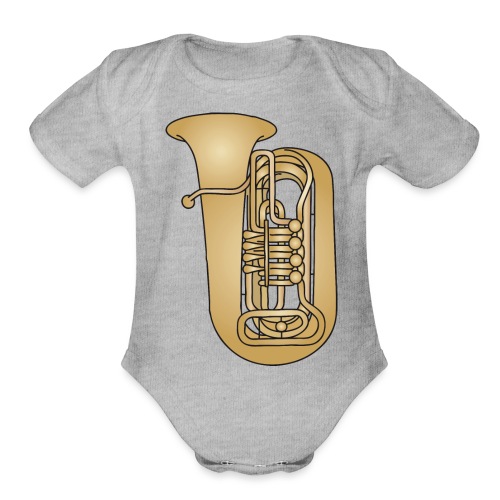 Tuba brass - Organic Short Sleeve Baby Bodysuit