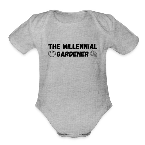 The Millennial Gardener Logo - Organic Short Sleeve Baby Bodysuit