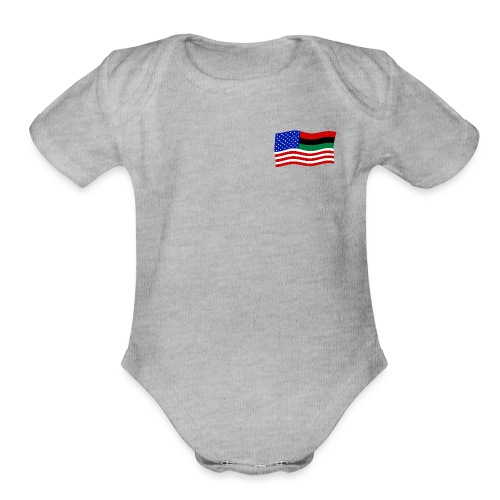 The African American Flag of Inclusion - Organic Short Sleeve Baby Bodysuit