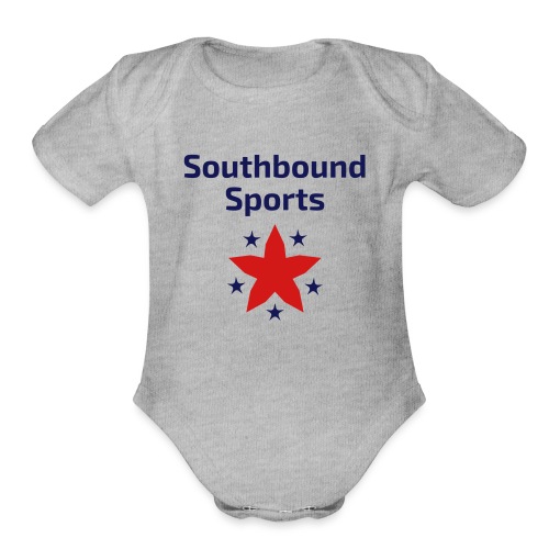 Southbound Sports Stars Logo - Organic Short Sleeve Baby Bodysuit
