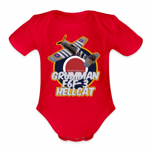Grumman F6F-3 Hellcat Shirt - Organic Short Sleeve Baby Bodysuit