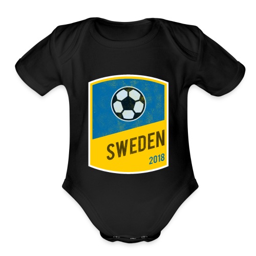 Sweden Team - World Cup - Russia 2018 - Organic Short Sleeve Baby Bodysuit