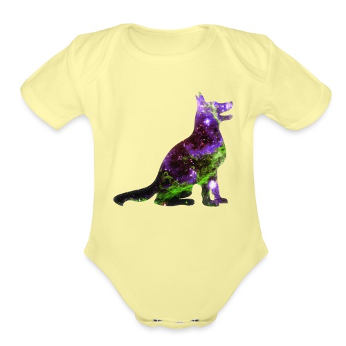 Space Dog - Organic Short Sleeve Baby Bodysuit