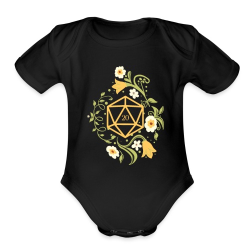 Polyhedral D20 Dice of the Druid - Organic Short Sleeve Baby Bodysuit