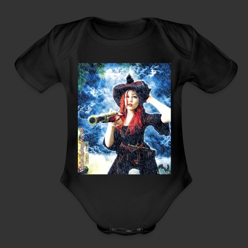 Undead Angel Vampire Pirate Captain Jacquotte F001 - Organic Short Sleeve Baby Bodysuit