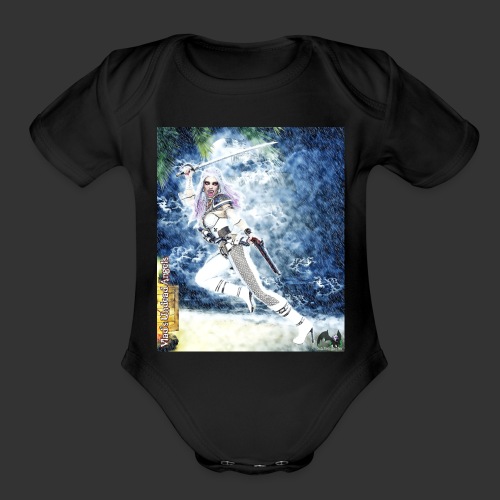 Undead Angel Vampire Pirate Pearl F001 - Organic Short Sleeve Baby Bodysuit