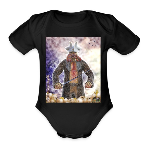Undead Angels Pirate Captain Kutulu F002B - Organic Short Sleeve Baby Bodysuit