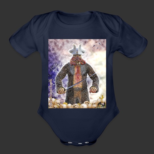 Undead Angels Pirate Captain Kutulu F002B - Organic Short Sleeve Baby Bodysuit