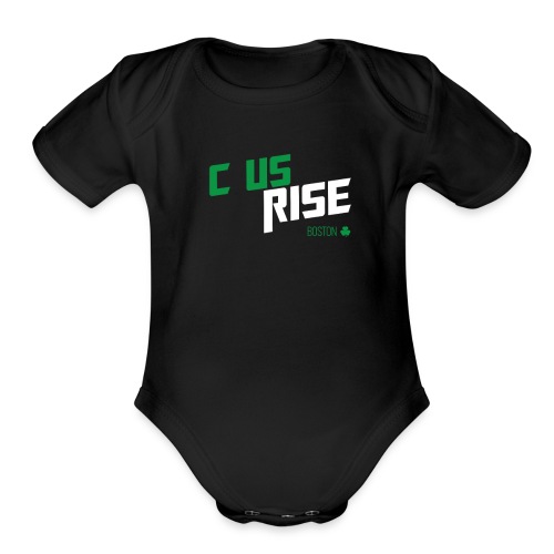 C Us Rise Boston Basketball TShirt - Organic Short Sleeve Baby Bodysuit