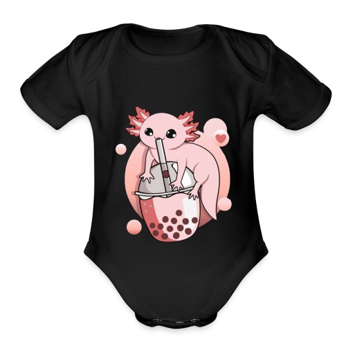 pink cute - Organic Short Sleeve Baby Bodysuit