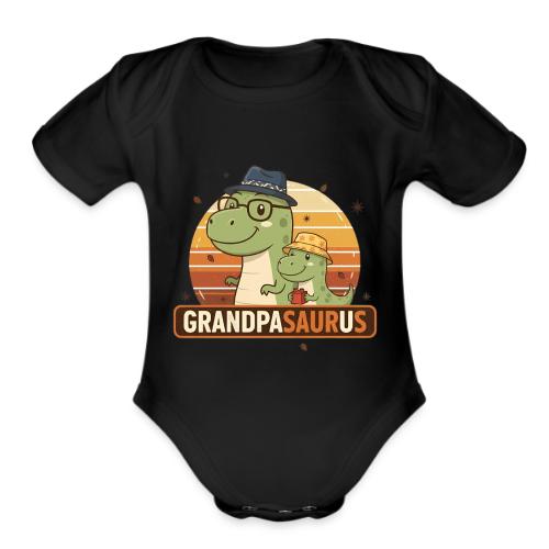 GrandpaSaurus Sunset Duo - Organic Short Sleeve Baby Bodysuit