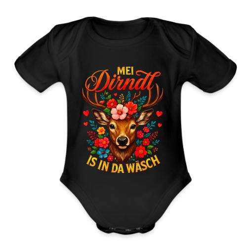 Mei Dirndl is in da Wäsch - Organic Short Sleeve Baby Bodysuit