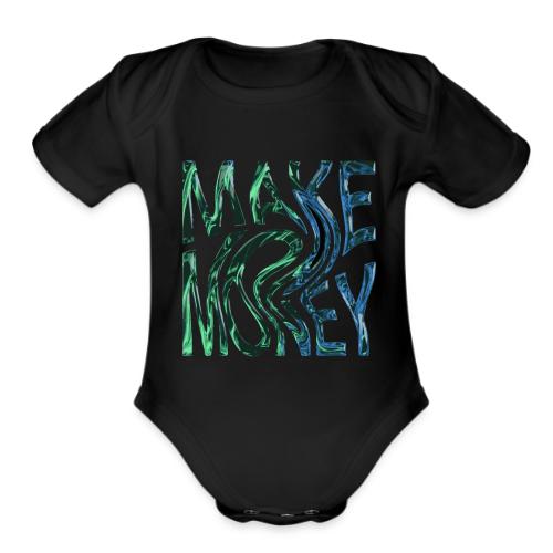 Make Money Neon 3D - Organic Short Sleeve Baby Bodysuit