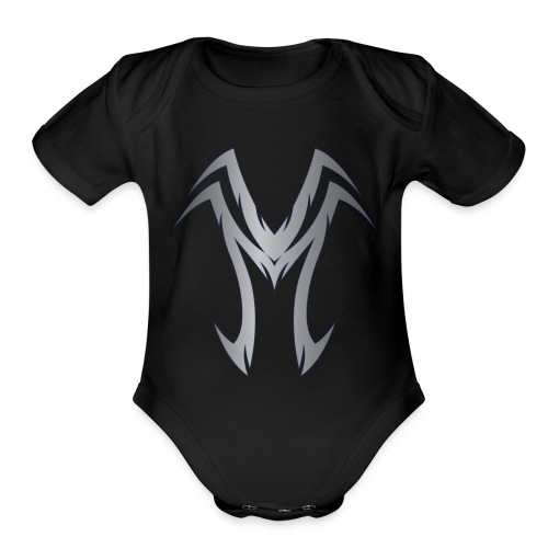 Vincent Macleod Suit Logo - Organic Short Sleeve Baby Bodysuit