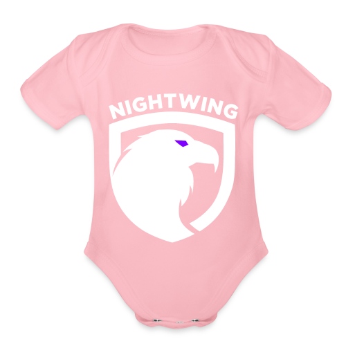 Nightwing White Crest - Organic Short Sleeve Baby Bodysuit
