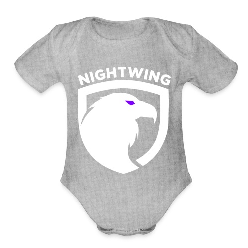 Nightwing White Crest - Organic Short Sleeve Baby Bodysuit