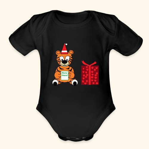 Cute Tiger Cub - Organic Short Sleeve Baby Bodysuit