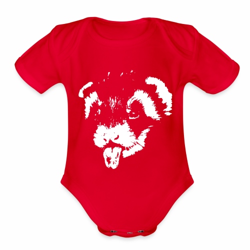 Sweet Cheeky Nimble Pet Head Stick Out Tongue Gift - Organic Short Sleeve Baby Bodysuit