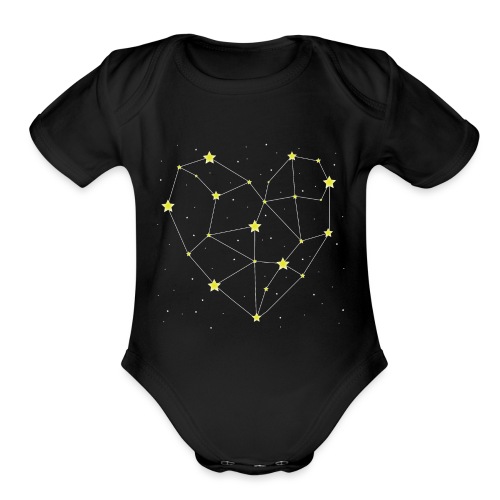 Heart in the Stars - Organic Short Sleeve Baby Bodysuit