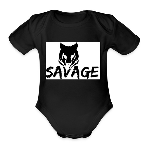 cameron is a savage - Organic Short Sleeve Baby Bodysuit