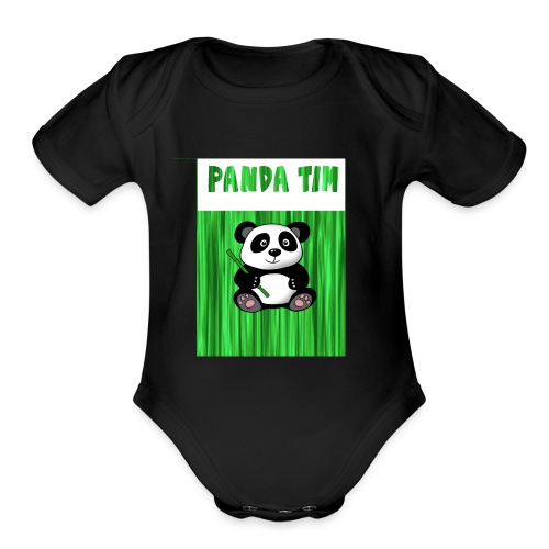 Panda Tim - Organic Short Sleeve Baby Bodysuit