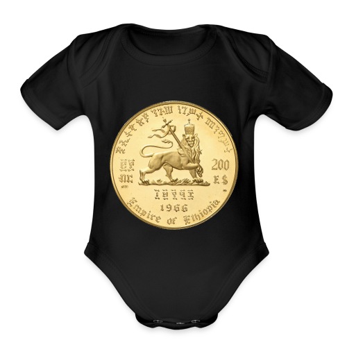 Lion of Judah - Jah Rastafari - Empire of Ethiopia - Organic Short Sleeve Baby Bodysuit