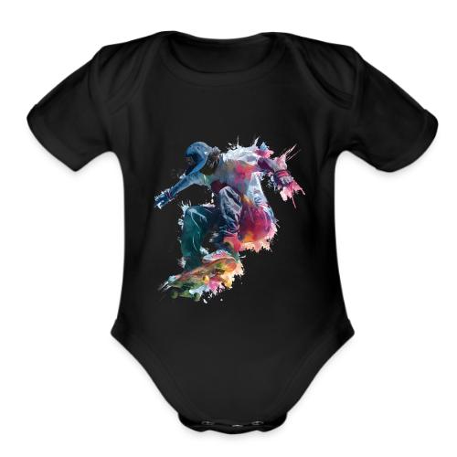 Skateboarding: Ride the Colors - Organic Short Sleeve Baby Bodysuit
