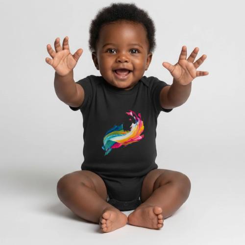 Spectrum Stream - Organic Short Sleeve Baby Bodysuit