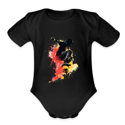 Skateboarding: Splash of Motion - Organic Short Sleeve Baby Bodysuit