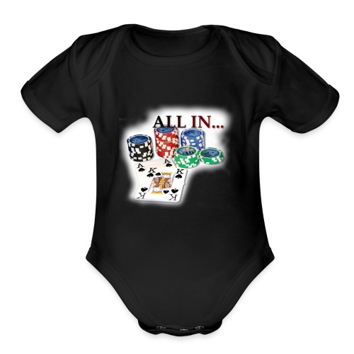 Poker Ace King2 - Organic Short Sleeve Baby Bodysuit