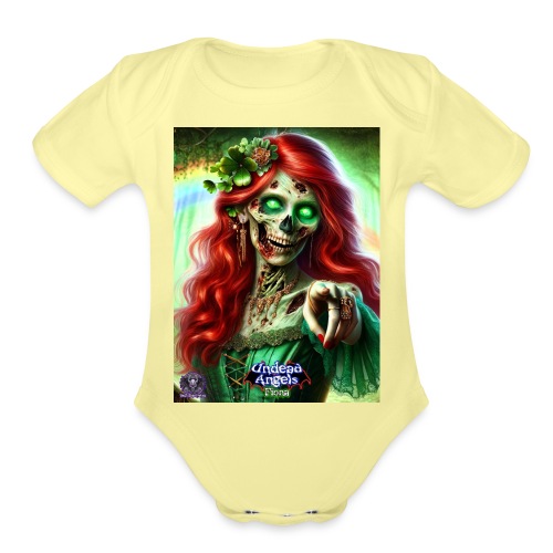 Fiona Undead Angel Leprechaun Queen #DFZ-001C - Organic Short Sleeve Baby Bodysuit